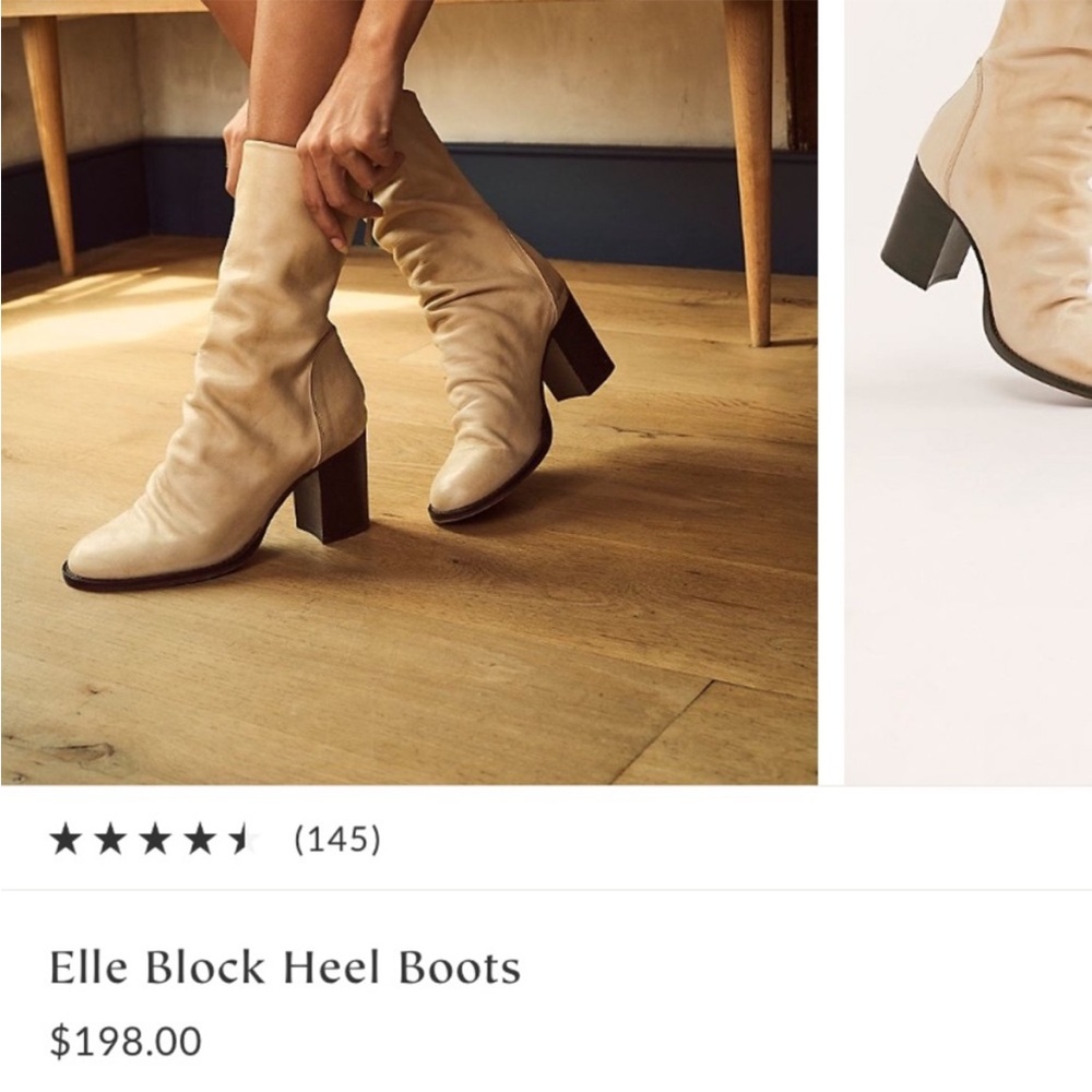 Free People Elle Block Heels in cream W9